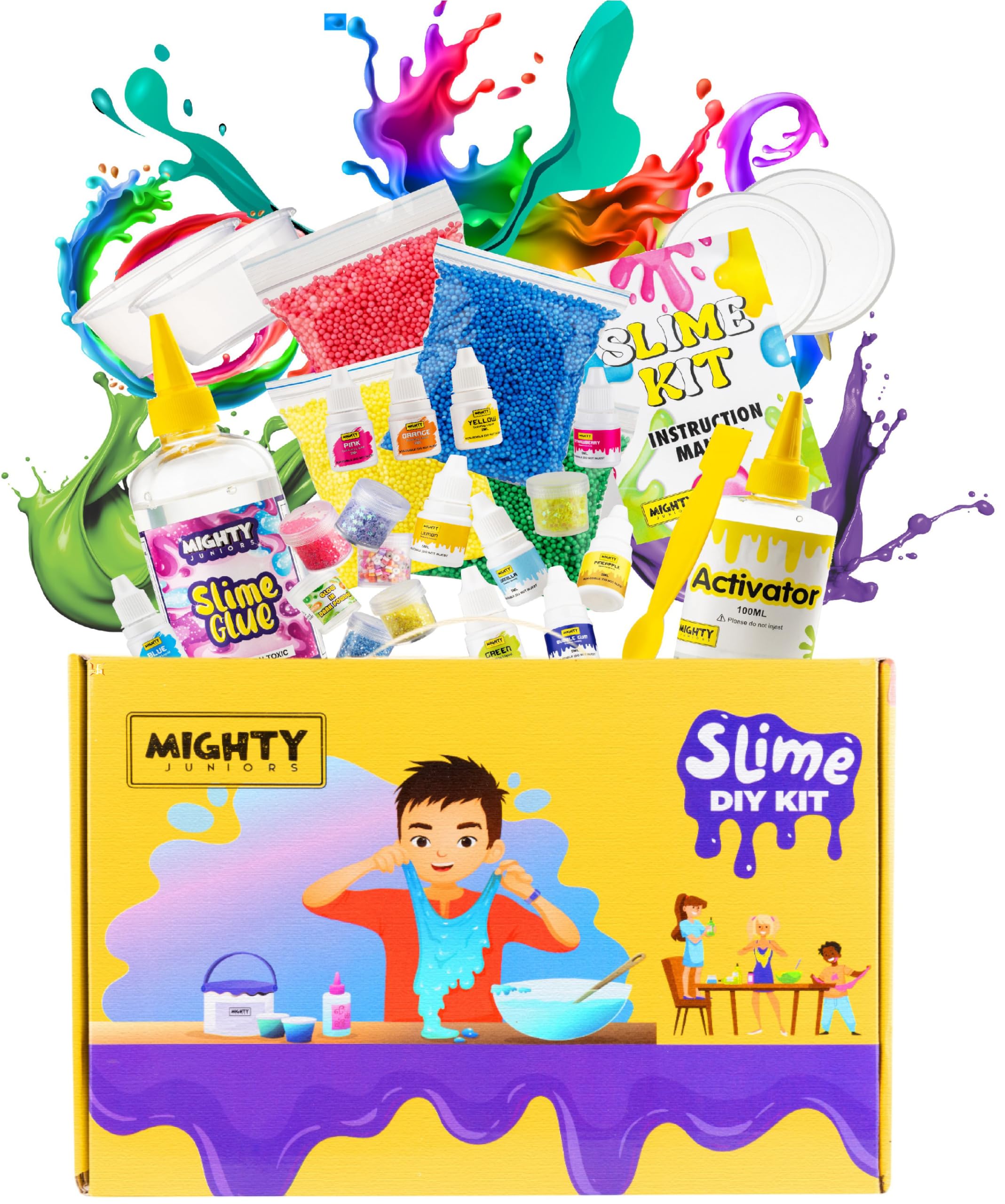 Mighty Juniors Mega slime kit |pack of 70+ unique making slime|toys for Kids Ages 6-7-9-10-15 Years| Monster,butter, Unicorn, Ice-Cream, Crystal Slime Kit |Birthday Gifts and Toys for Boys and Girls| (B0CYGWY859) Amazon Price History, Amazon Price Tracker