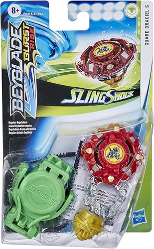 Miniatura 3 de Beyblade Burst Rise Slingshock Guard Draciel S Starter Pack – Juguete de batalla de giro derecho y lanzador de giro derecho/izquierdo, a partir de 8