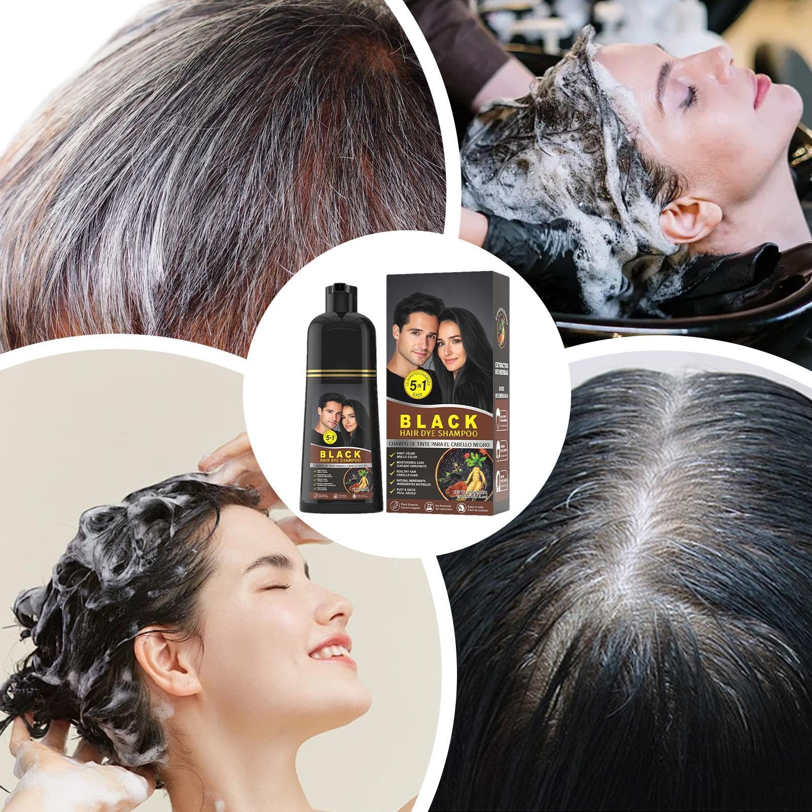 Shampoo Colorante 500ml Profumato, Idratante E Nutriente, Copertura Grigi | Protezione Nutriente Del Cuoio Capelluto Donna, Salone, Casa, Cura Capelli Naturale Quotidiana Coccolante