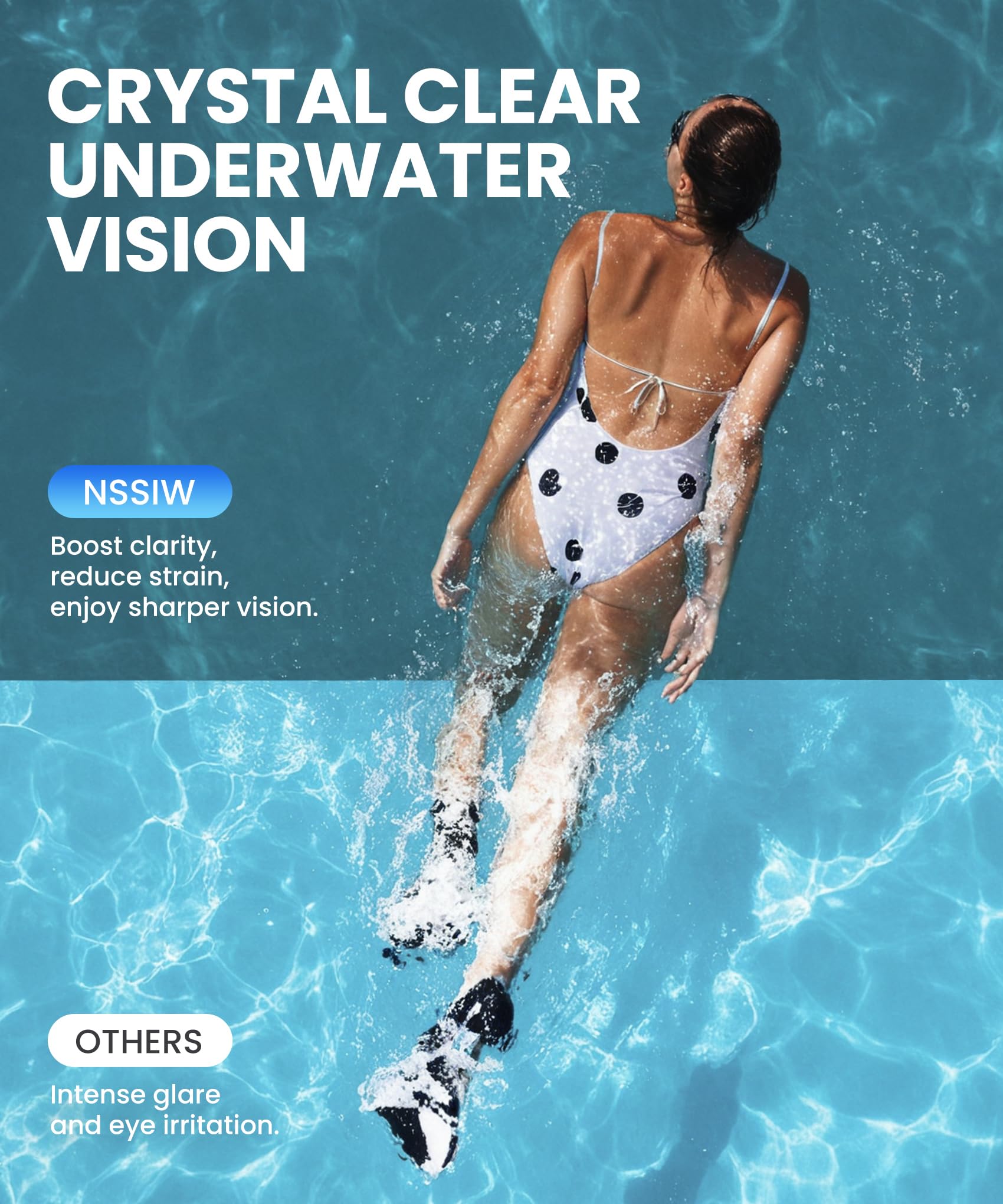 NSSIW Gafas de natación para adultos, sin fugas, con protección UV400, antivaho, amplia visión para hombres y mujeres, paquete de 3