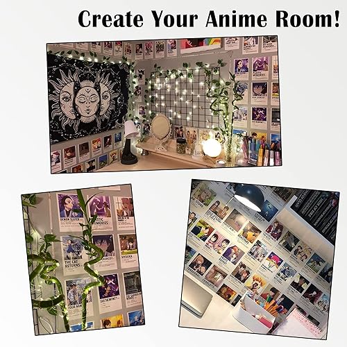 Miniatura 4 de Fardes Pósteres de anime, estética de decoración de habitación de anime, lindas cosas de manga para decoración Kawaii para dormitorio, mini collage