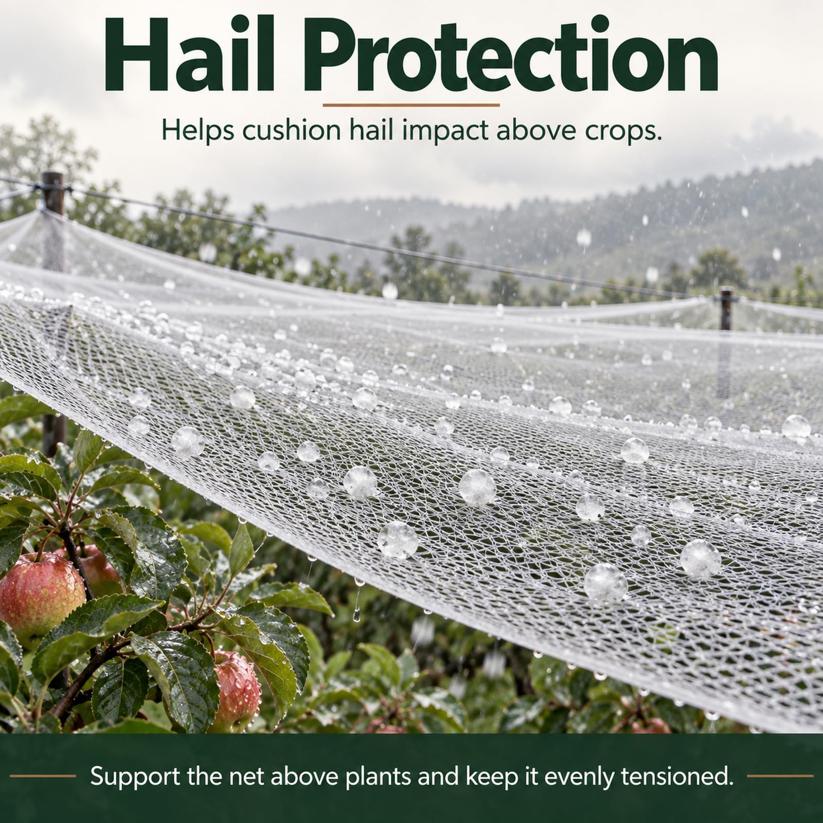 Filets de Protection Contre la grêle Filets Anti-grêle pour Jardin