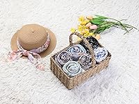 Vista 5 de Allegra K Bufandas de gasa para mujer, 27.6 x 27.6 pulgadas, pañuelo cuadrado con estampado floral