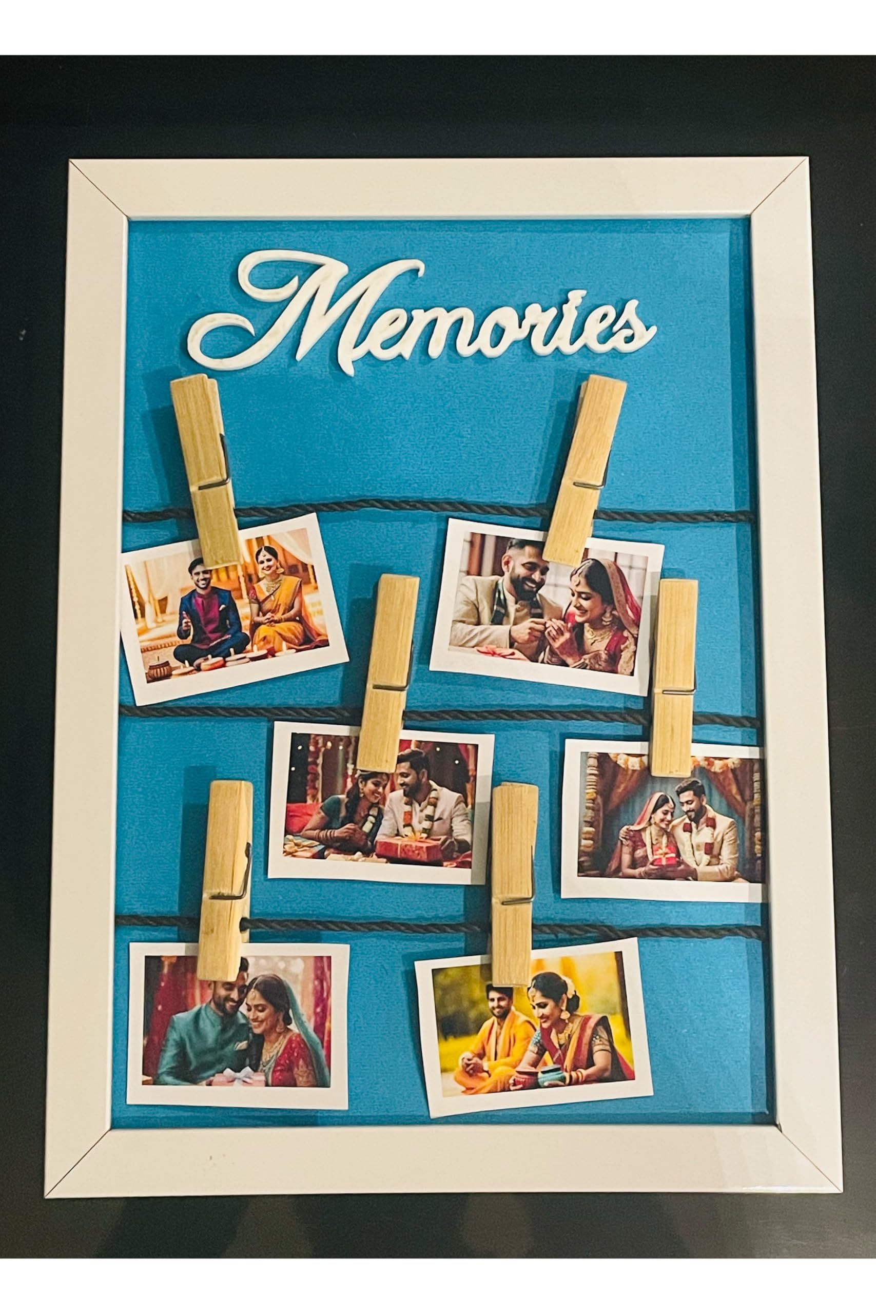 MIXUNBOX Customised Photo Frame | Polaroid Photo Frame Gift | Best Gift for your loved ones | Polaroids | Wall Mount | A4 size 8X12 INCH