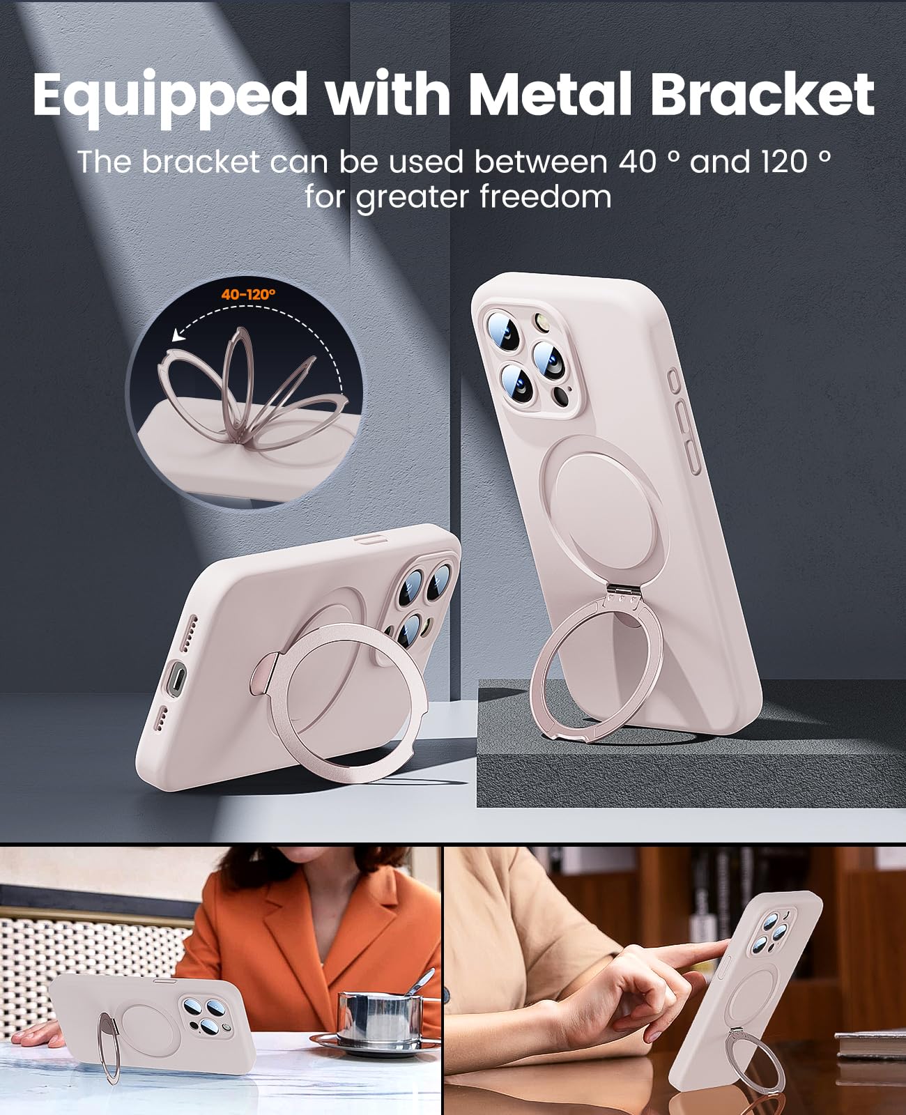 Amazon.co.jp: bitusado 液体シリコンケース 磁気スタンド付き iPhone