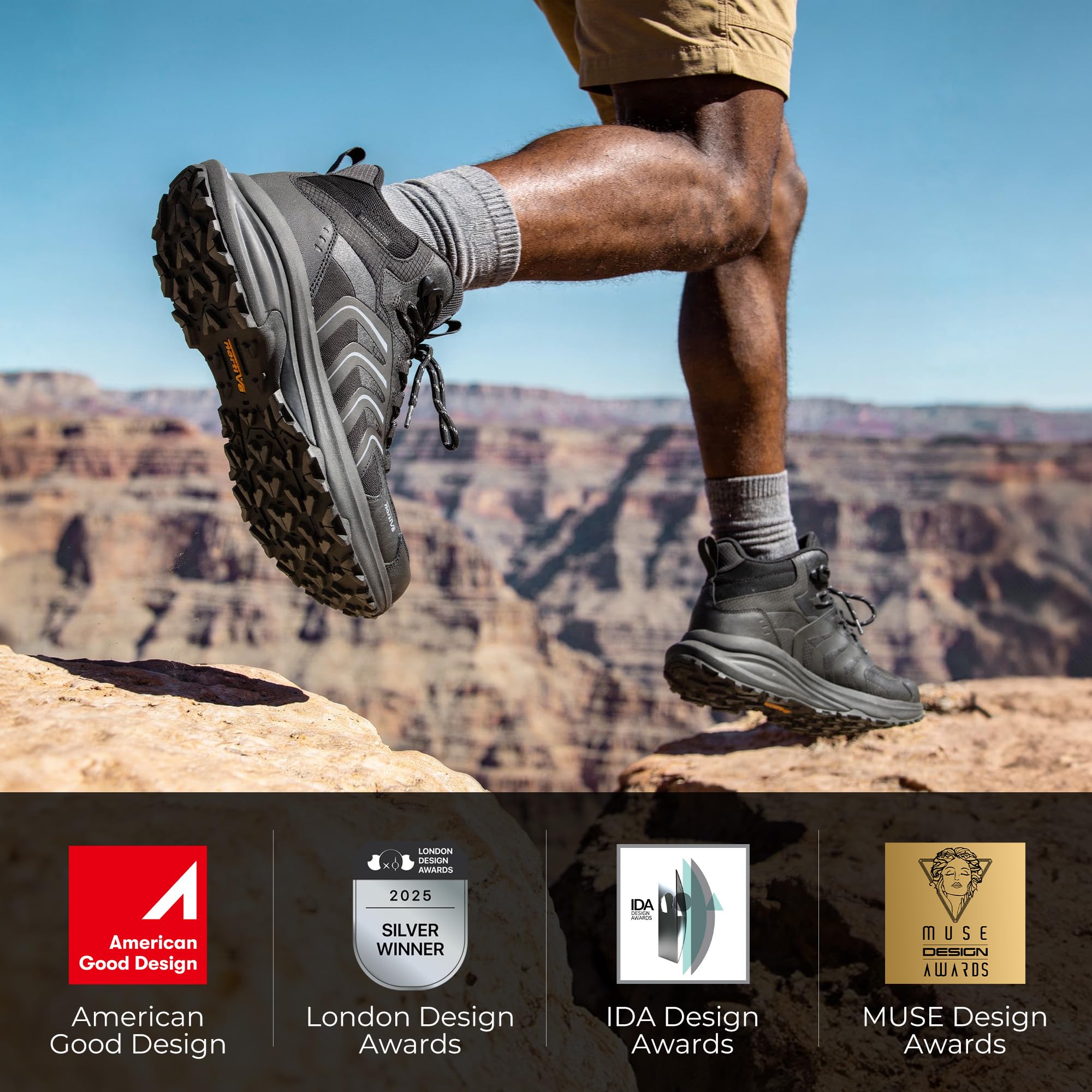 NORTIV 8 Hommes Chaussures de Randonnée Imperméables | Légères et Confortables pour Trekking, Camping escalade, Idéales Toute la Journée