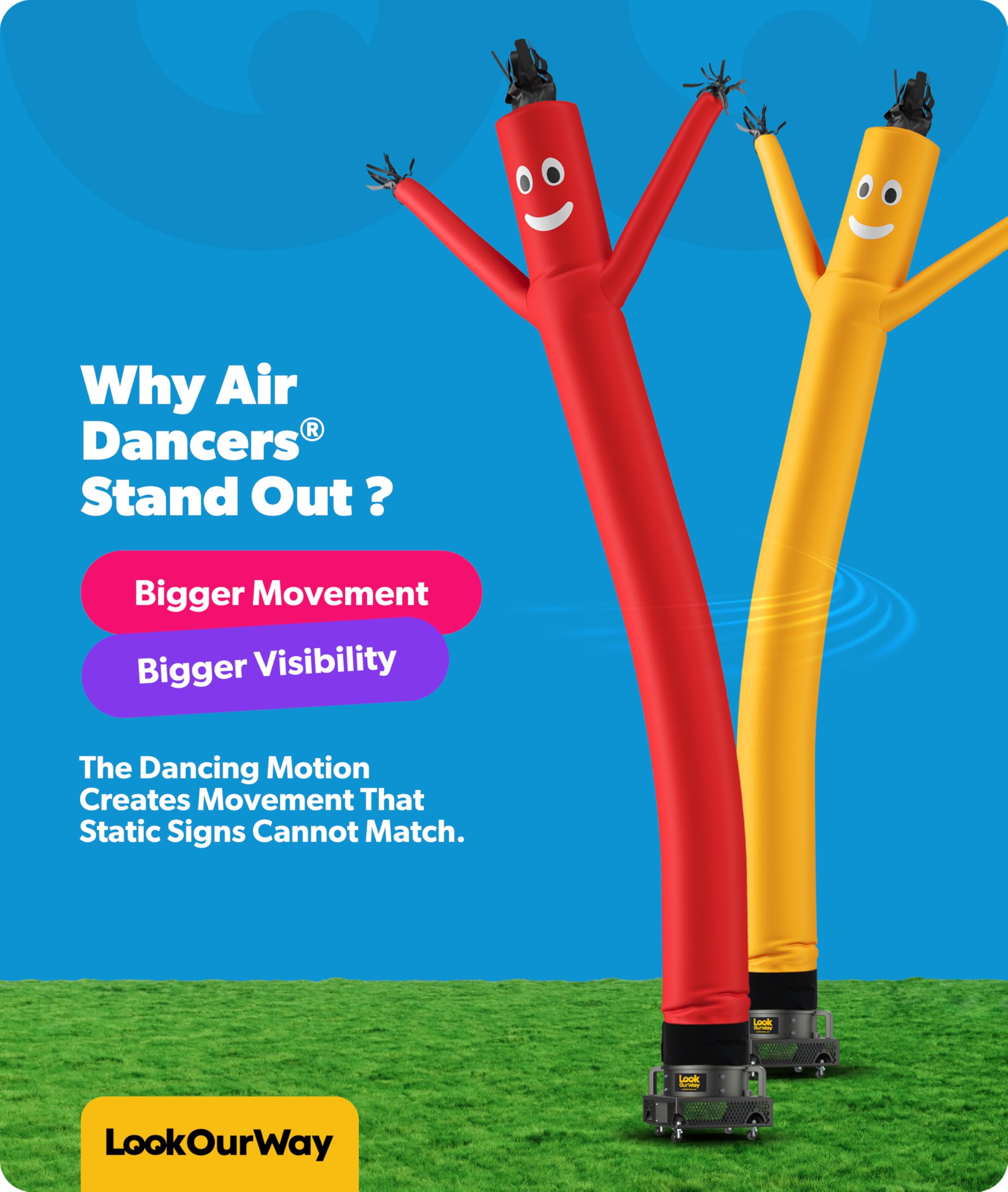 Amazon.com: LookOurWay: 20ft Air Dancers Set