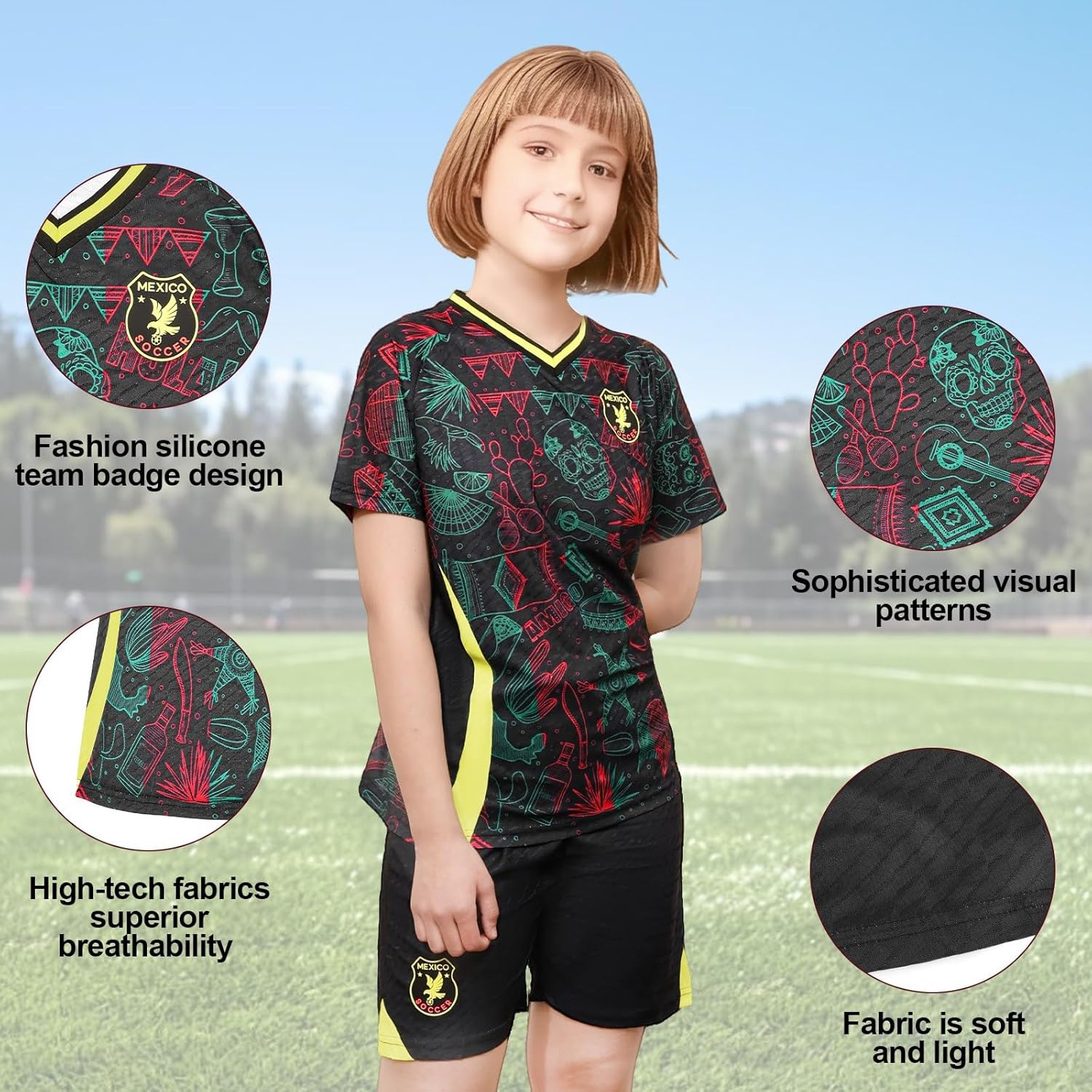 Boys Soccer Jersey Kids National Team Football Training Shirt Set Gifts Youth and Girls Soccer Uniforms and Shorts - Image 4