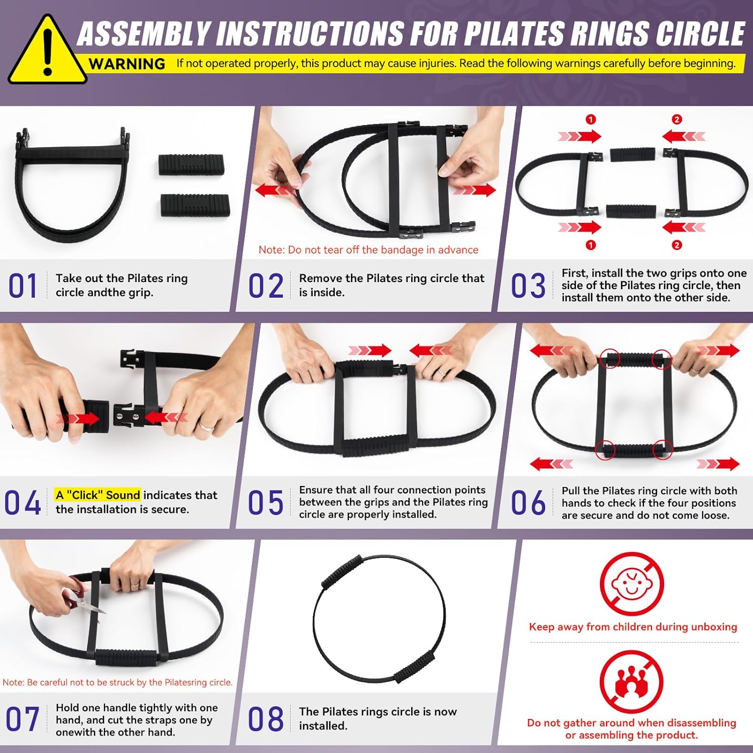Pilates Ring Circle, 14" Magic Circle Pilates Rings for Focusing on Toning Inner Thighs, Arms, and Core, Fitness Exercise Ring Workout Ring for Yoga and Pilates - Image 6