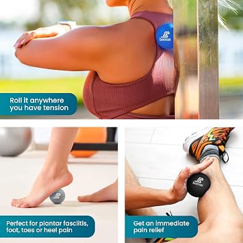 Beenax Lacrosse Massage Ball (Set of 3) - Trigger Point, Myofascial Release