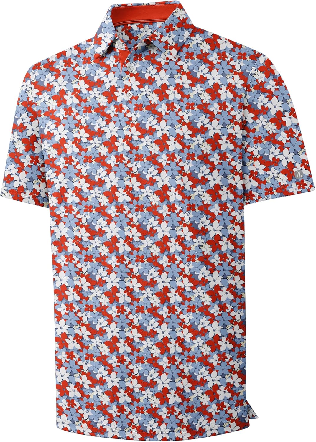 ZITY Mens Golf Shirts Short Sleeve Print Patterns Performance Moisture Wicking Polo Shirt