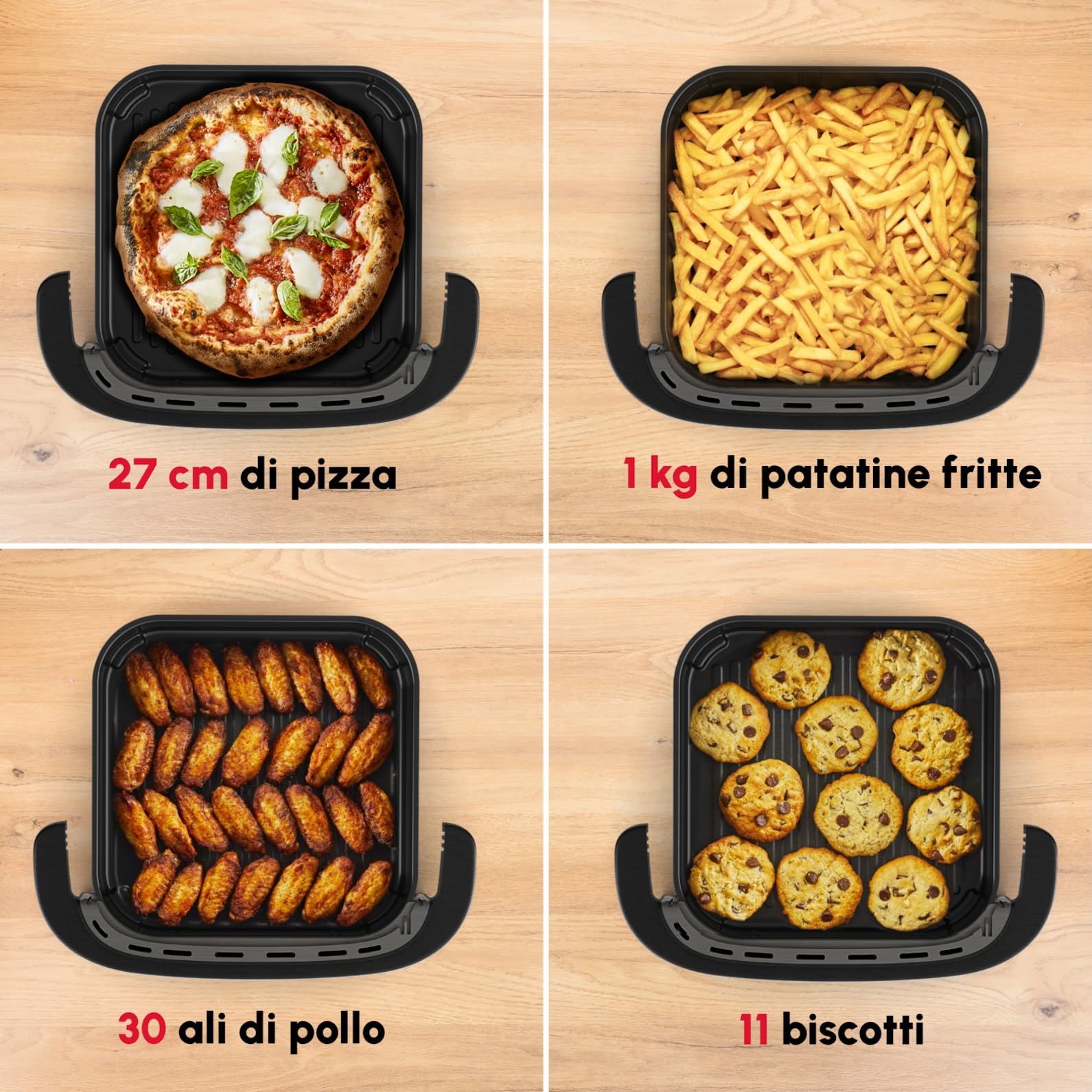 Moulinex Easy Fry XL Surface, Friggitrice ad Aria XL con Cestello Antiaderente e Finestra di Osservazione, 1,5 Kg, Tecnologia Extra-Crisp e Doppia Resistenza, Cottura fino a 230°, AL4018