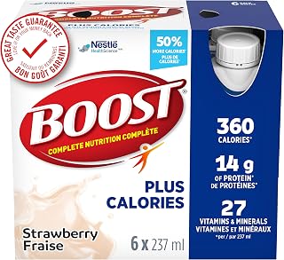 BOOST PLUS Complete Nutrition Drink, Strawberry, 24 x 237 ml