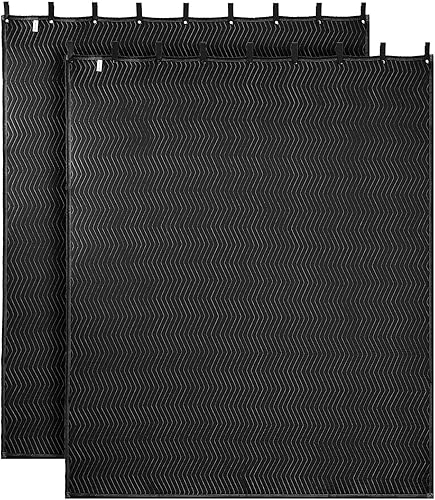 Miniatura 10 de VEVOR YB066 - Amortiguación de 96 x 80 pulgadas, ojales insonorizados extragrandes, bloqueador de luz para puerta, manta de bloqueo acústico de