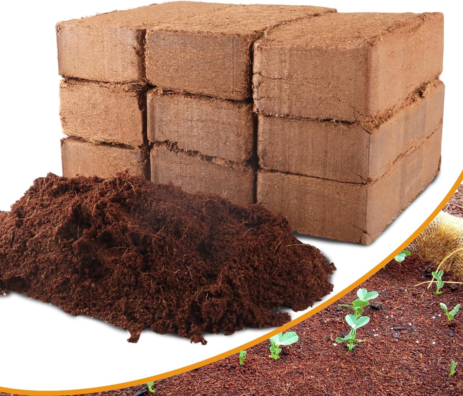 Premium Organic Coconut Coir Bricks - 3 Pack of 13.8 Gallon Bricks for Planting, Gardening, and Potting Soil. Low EC & pH Balanced 100% Organic Peat Moss Mix with Fiber from Coconut Husks (3) (B0D2W164VM) Amazon Price History, Amazon Price Tracker