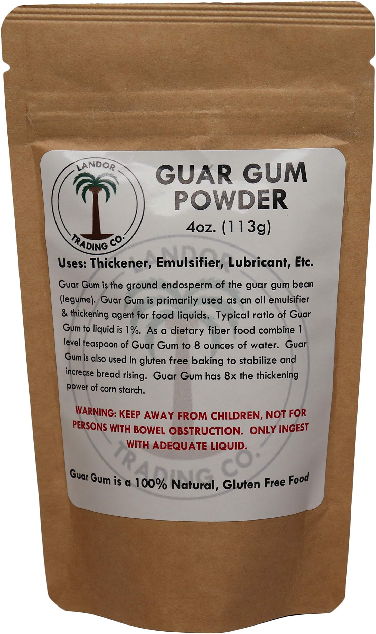 Guar Gum Powder 4 Ounces (1/4 Pound)