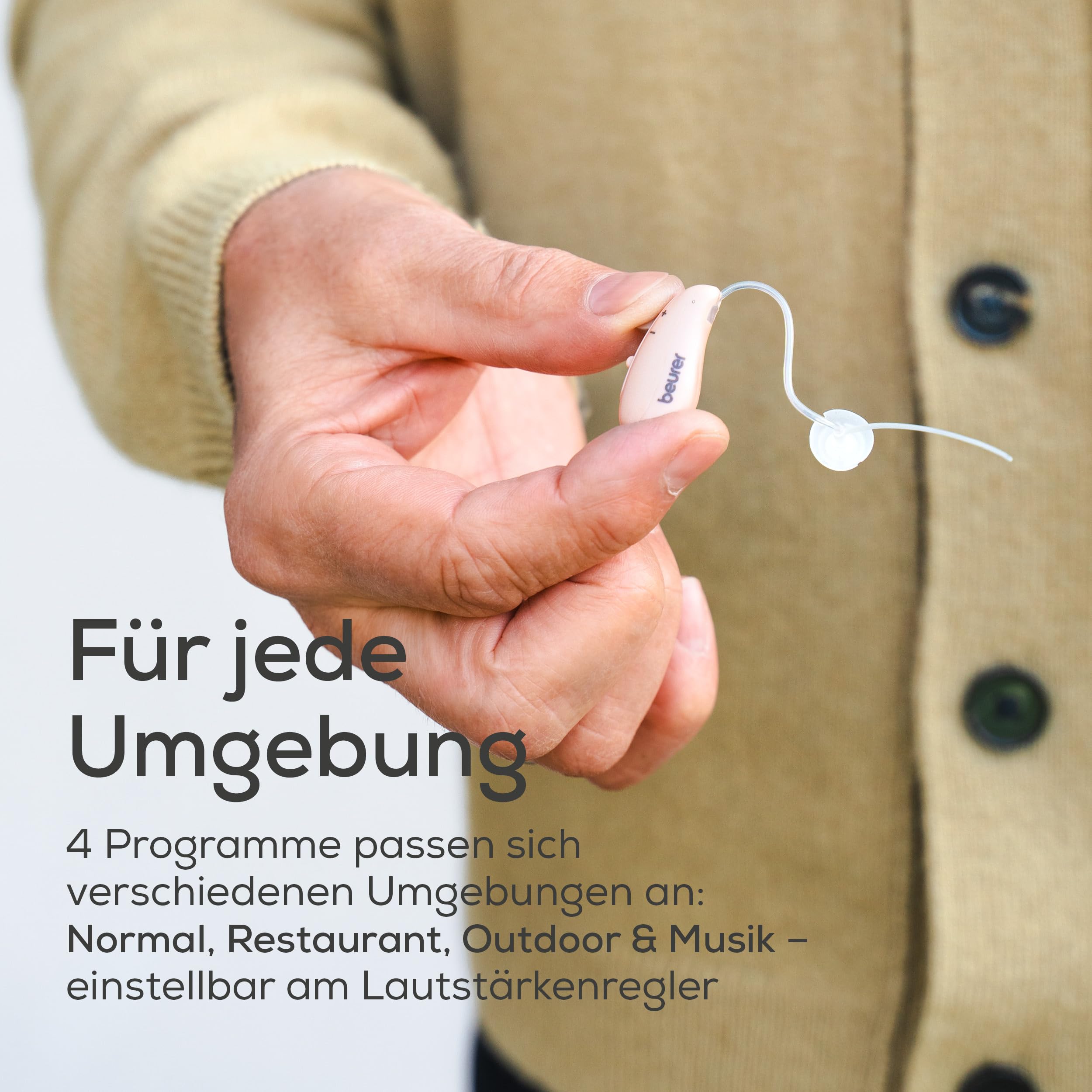 Beurer HA 90 digitale Hörhilfe, wiederaufladbare Hörverstärker als 2er-Paar