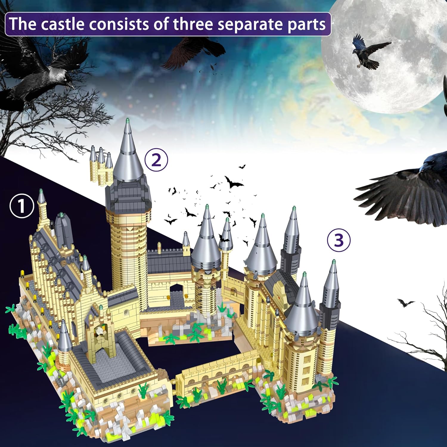 5000+PCS Mini Building Blocks Sets Magic Castle -Micro Mini Blocks Bricks Kit Creative Ideals Tower Model Building Toys for Adults, Collectible Architecture Decoration, Birthday Gifts, M2031