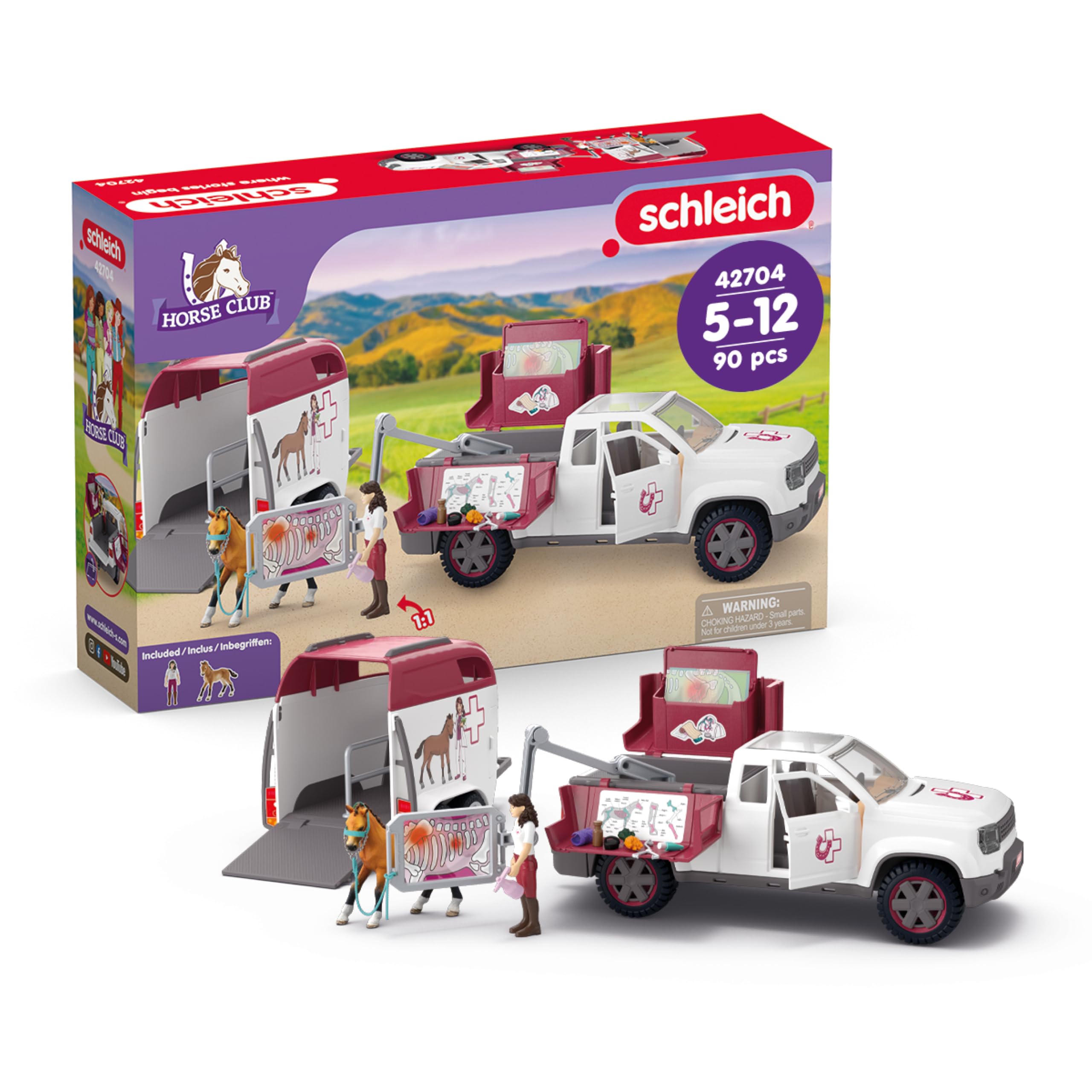 Schleich Horse Club Mobile Vet With Trailer Toy Playset - 42704