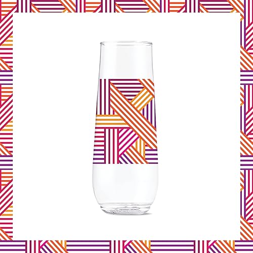 Vista 42 de TOSSWARE POP Vino Designer Series - Formas 3, juego de 6, calidad premium, reciclables, irrompibles y transparentes de plástico transparente