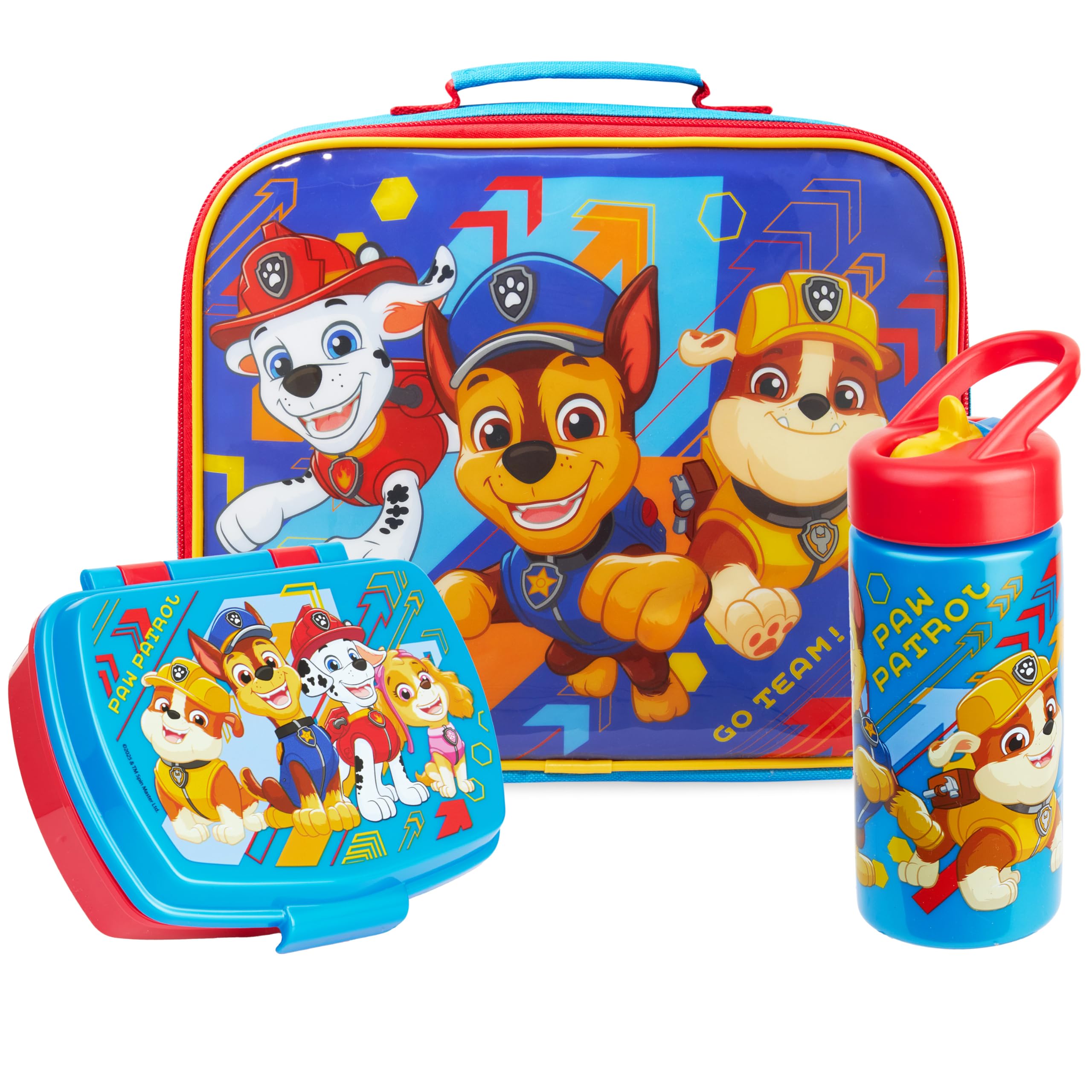 Get Trend Paw Patrol Insulated Lunch Bag Set for Girls, 3 Pcs Kids BPA Free Lunch Box 420ml Water Bottle with Straw & Food Bag, Picnic Travel Supplies, Nursery & School Essentials (Multi Paw Patrol)