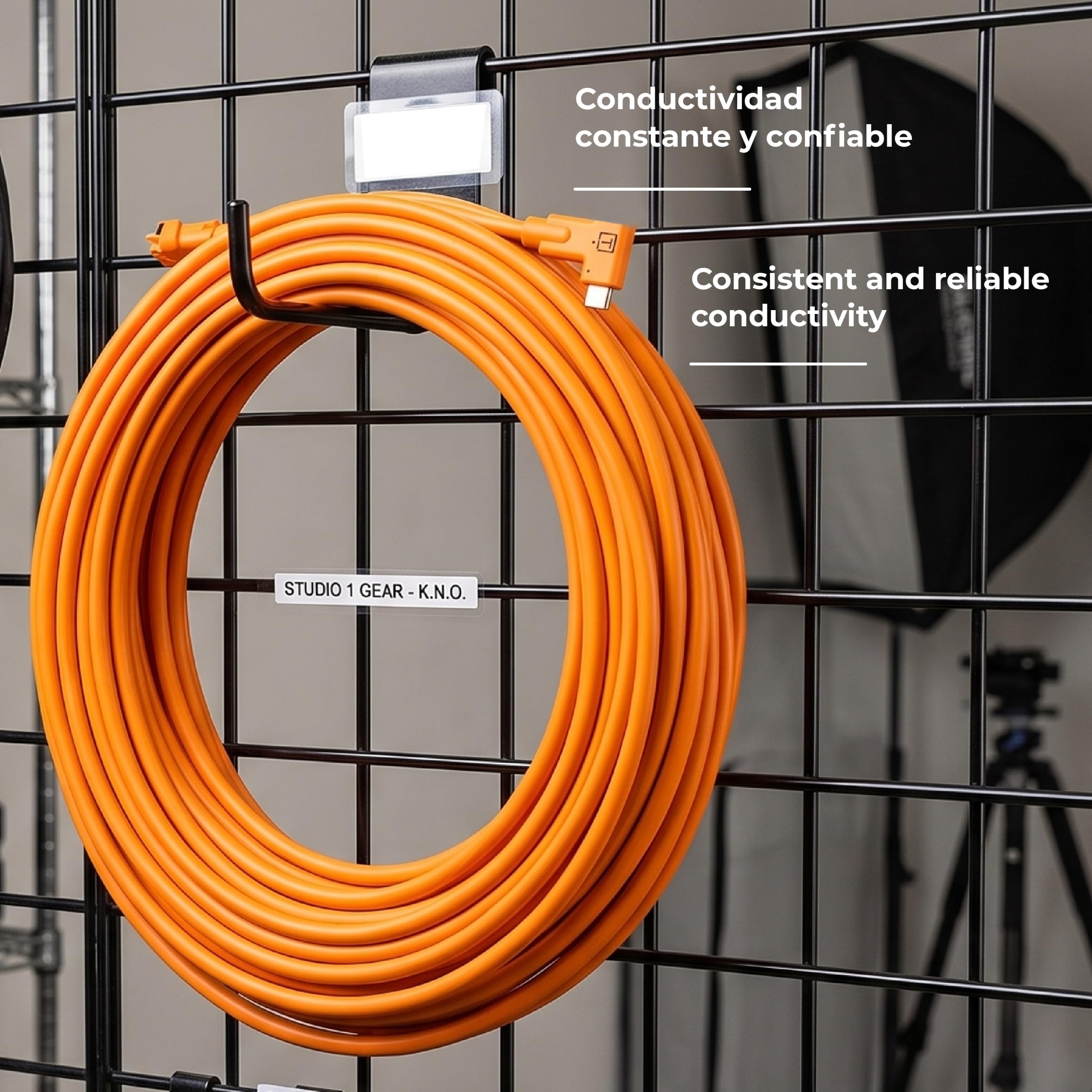 Tether Tools TetherPro Datenkabel USB-C an USB-C (Orange, 2 x rechtsgewinkelt, 4,6 m)