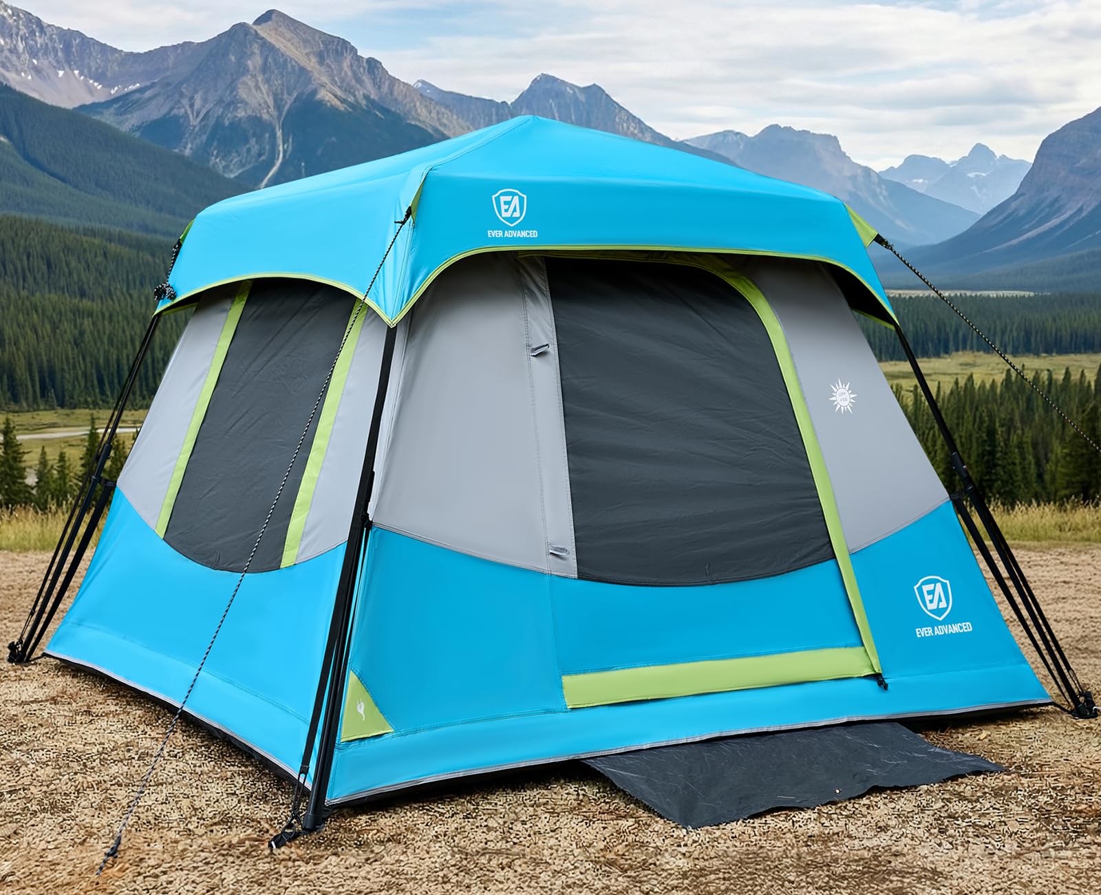 EVER ADVANCED 4 Person Blackout Camping Tent