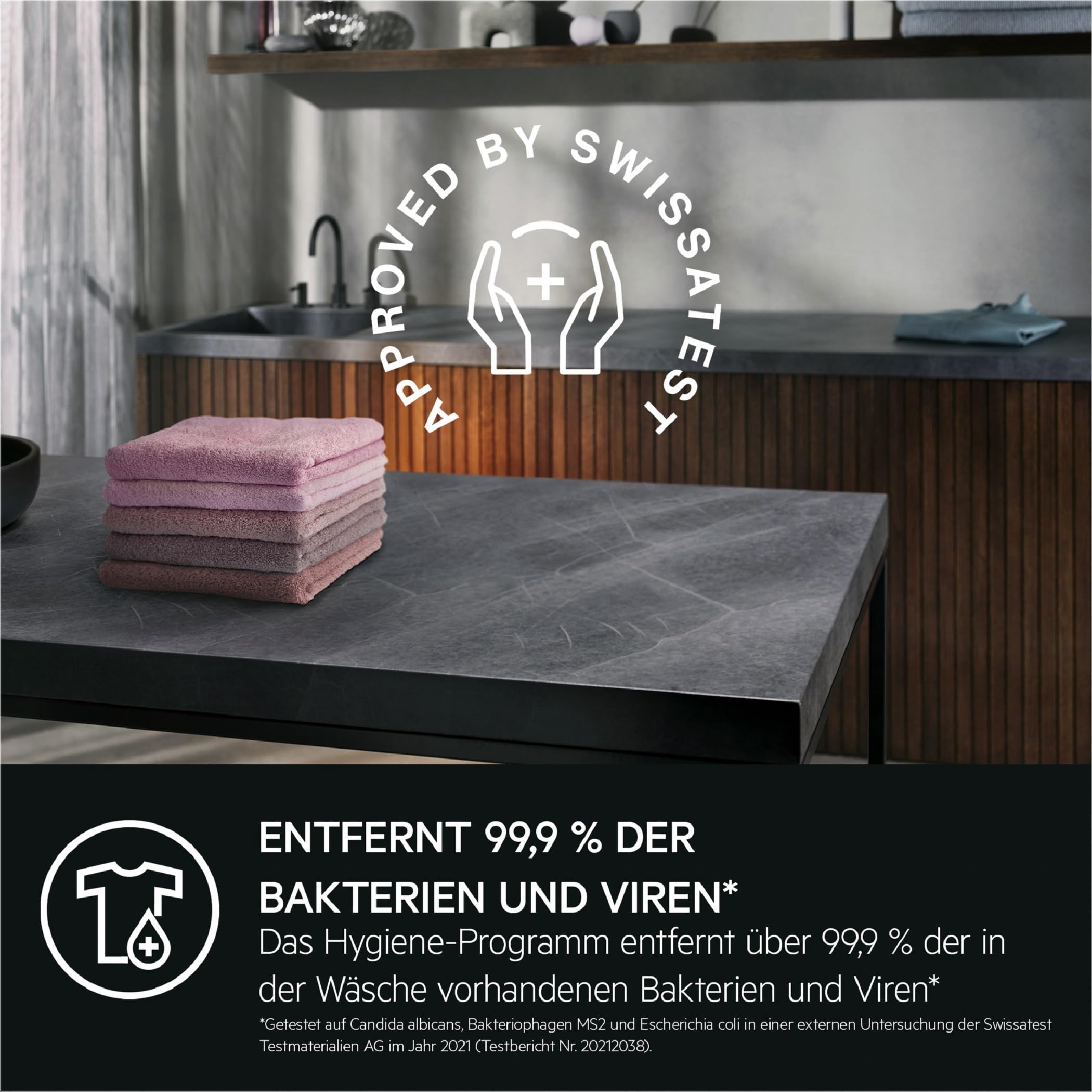 AEG Wärmepumpentrockner 8 kg, Serie 9000: AbsoluteCarePlus Daunentrocknung, Punktgenaue Trockenergebnisse mit 3D-Scan Restfeuchteermittlung, Energiekl. C, Trommelbeleuchtung, TR9H75680