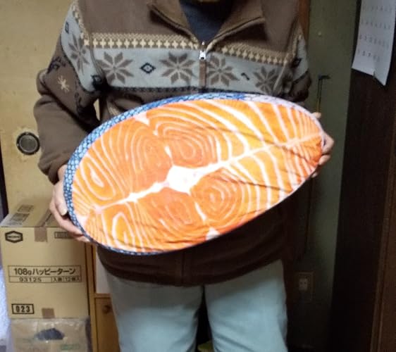 Amazon.co.jp: 鮭 切り身 本物 そっくりなクッション リアル 3D 座布団