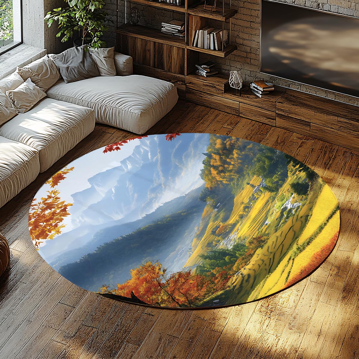Tapis de chevet style rustique et montagne pour intérieur cocooning