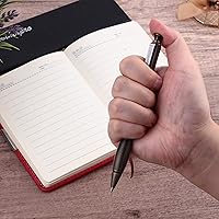 Vista 5 de SMOOTHERPRO - Bolígrafo retráctil de bola de latón macizo, bolígrafo de clic compatible con recarga Pilot G2, bolígrafo pesado para manos