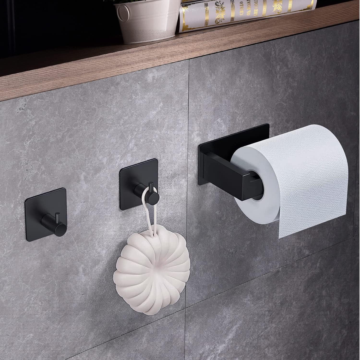 Toilettenpapierhalter Ohne Bohren Mit Ablage &  Produktbild-Vorschau 2