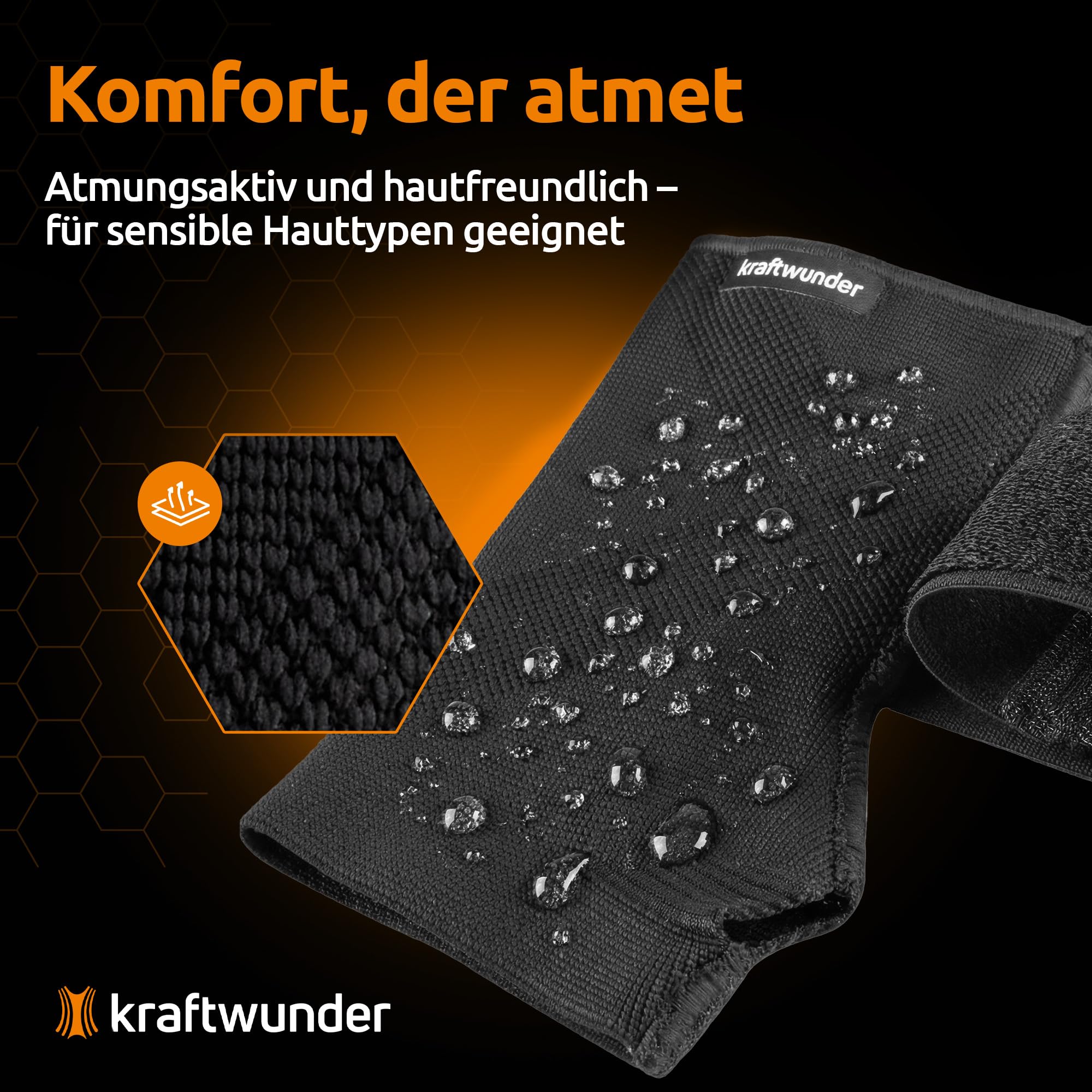 Handgelenk Bandagen | Made in Germany | Stabilisierende Handgelenkstütze mit Schiene | verstellbar | Handgelenkbandage für Sport, Fitness & im Alltag (Schwarz, M, Rechts)
