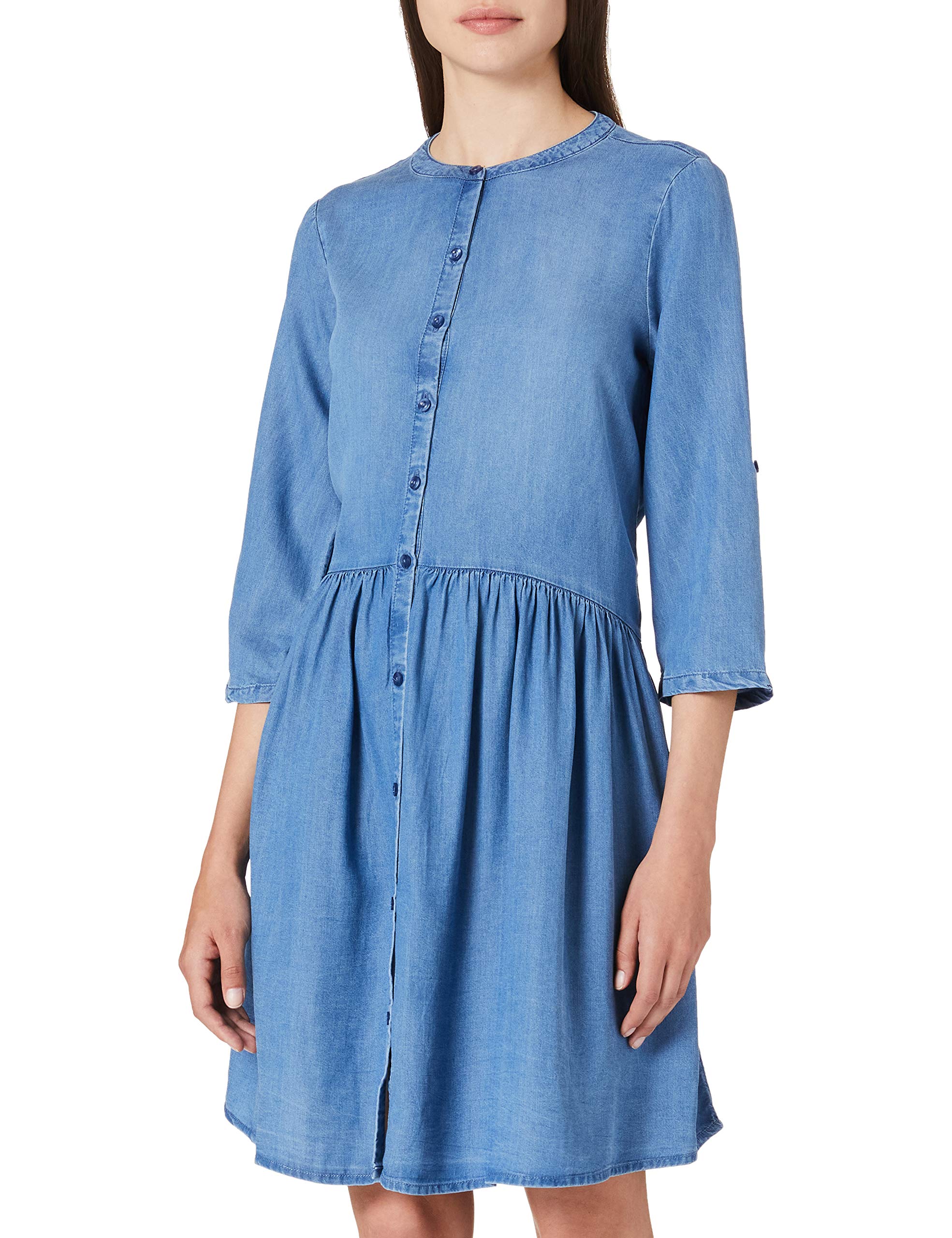 Tom Tailor Denim Women's 1024137 Tencel Dress, Blue Denim, M