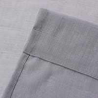 Vista 8 de Aquazolax Panel de cortina transparente para puerta francesa para ventana, elegante panel de cortina de gasa sólida con bolsillo para barra