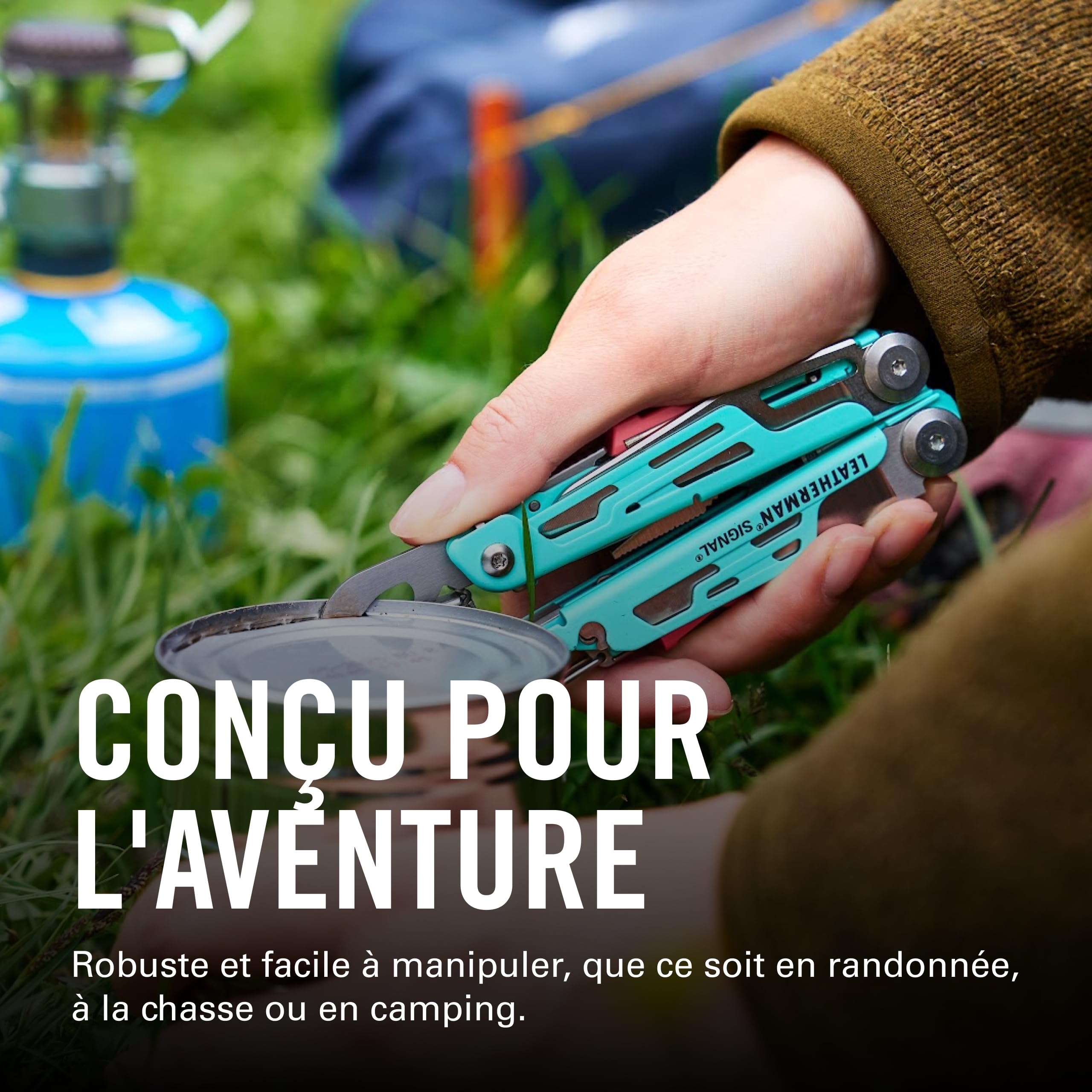Leatherman Signal Outil Multifonction - 19 Outils pour le Camping et la Survie - Bleu | 19 Outils pour le Camping et la Survie