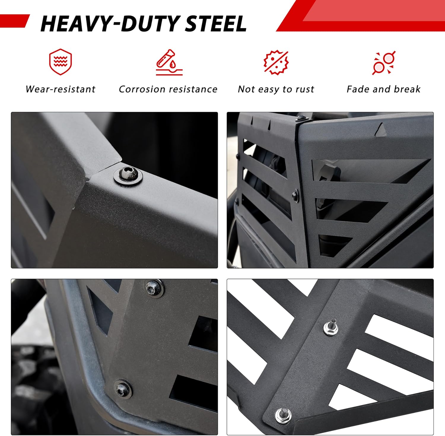 Rear Cargo Bed Extender Tailgate for RZR PRO, Heavy Duty Steel Rear Cargo Bed Rack Extender Tailgate Enclosure Kit for Polaris RZR PRO XP/PRO S/Turbo R 2020-2025 Accessories