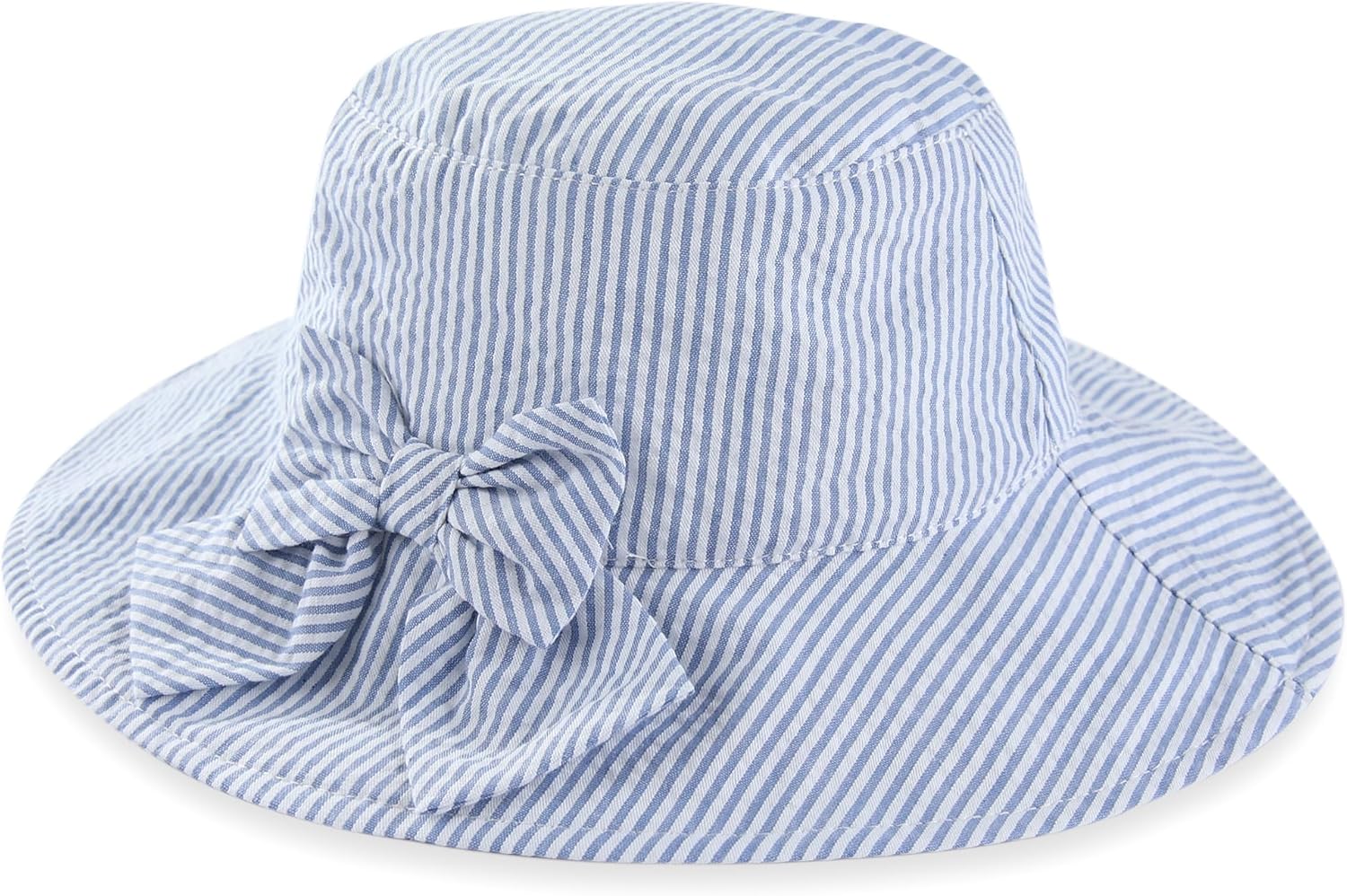 Sperry Baby Girls Seersucker Woven Dress with Panty and Sun Hat 3 Piece Outfit Set for Newborn Infant