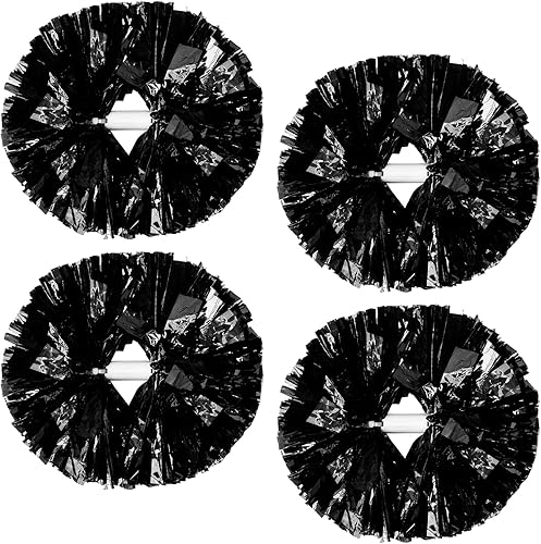 Vista 14 de Supkiir 4 pompones de animadora para disfraz de animadora para mujer, 2 pares de pompones de animadora para niños y niñas, juegos deportivos