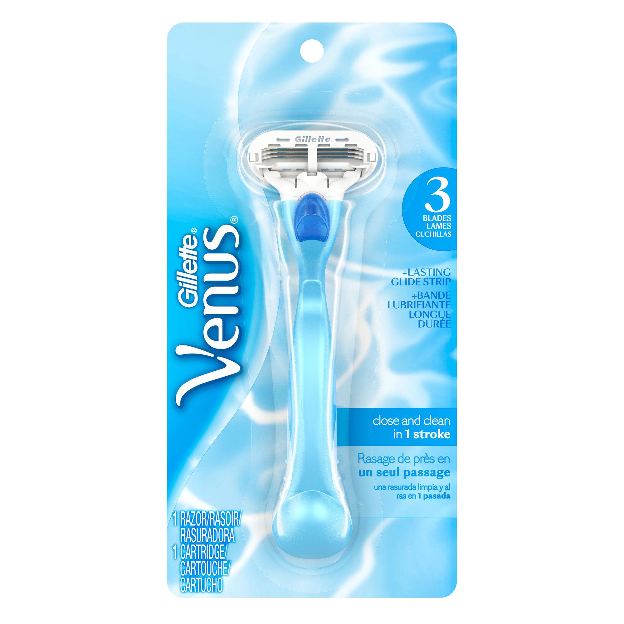 Gillette Venus Smooth Women's Razor - 1 Handle + 1 Refill (Packaging May Vary)