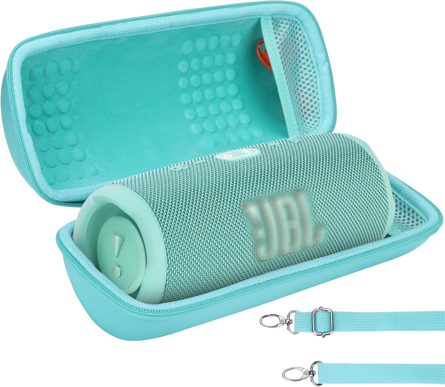 Hard Case Compatible with JBL Charge 5 Charge 4 Waterproof Speaker (Teal Case)