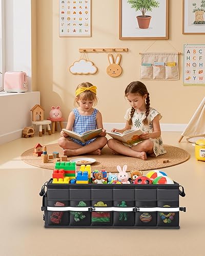 Miniatura 8 de HOTOR Organización de coche, 3 compartimentos, negro, 33.1 x 12.6 x 11.0 pulgadas