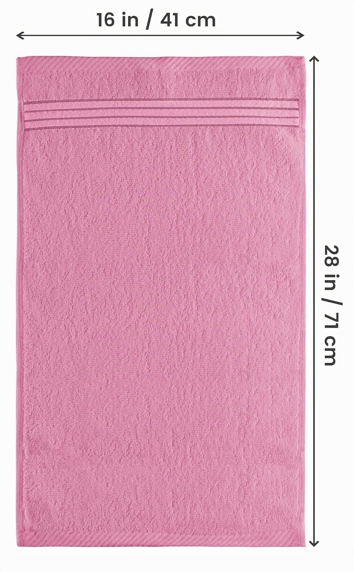 Utopia Towels Set 6 Asciugamani Lusso, 41 x 71cm, 100% Cotone, Rosa