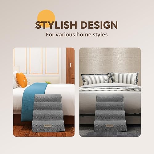 Miniatura 6 de Escaleras de espuma de alta densidad para perros, escaleras duraderas de 4 escalones para mascotas con funda lavable, escalones para perros