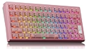 Chilkey Slice75 HE Gaming Keyboard: Hall Effect Aluminum Keyboard with Flux Switch, Rapid Trigger, 8K Polling, Per-Key RGB Gaming Magnetic Switch Key Board for Gaming (Translucent Pink)