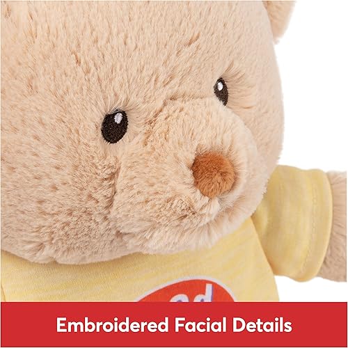 Miniatura 4 de GUND Oso de Mensaje Sostenible "Good Vibes" con Camiseta Amarilla, Oso de Peluche Hecho de Materiales 100% Reciclados para Edades de 1 Año en