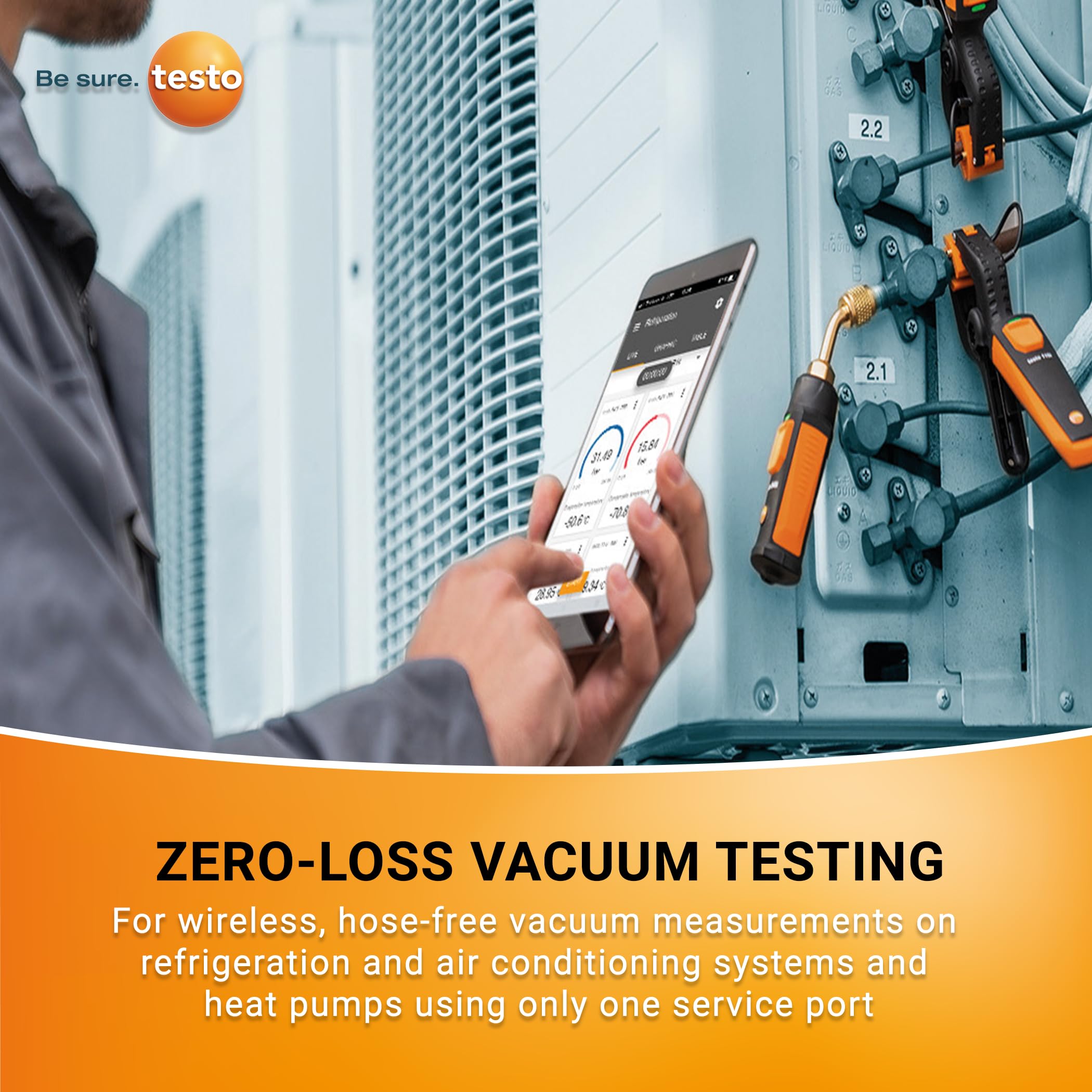 testo 552i Sonda a vuoto wireless controllata da app I per sistemi HVAC – con Bluetooth