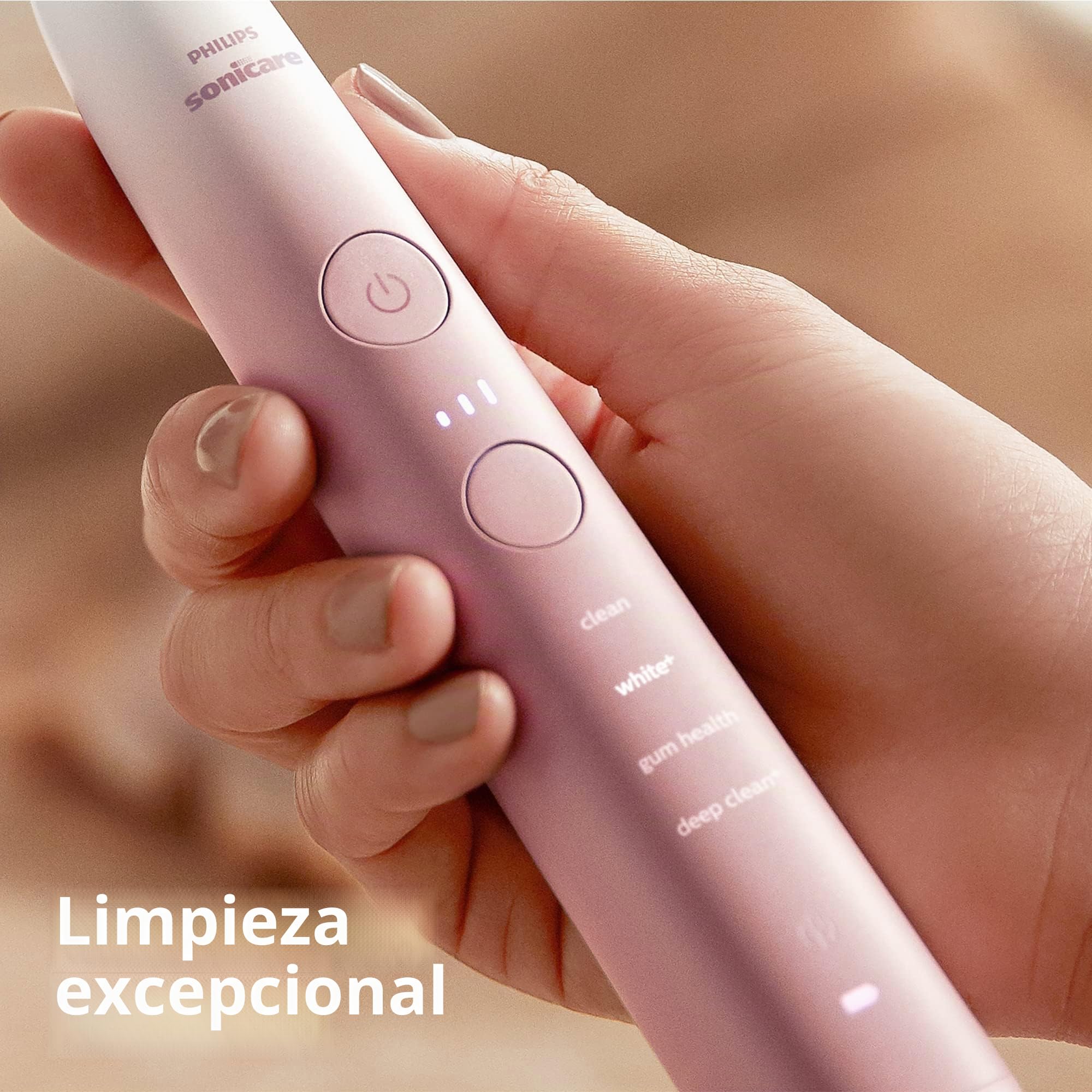 Philips Hx9911/84 Sonicare Diamond Clean 9000 Series, cepillo de dientes eléctrico eléctrico, rosa, 1 unidad, paquete de 1