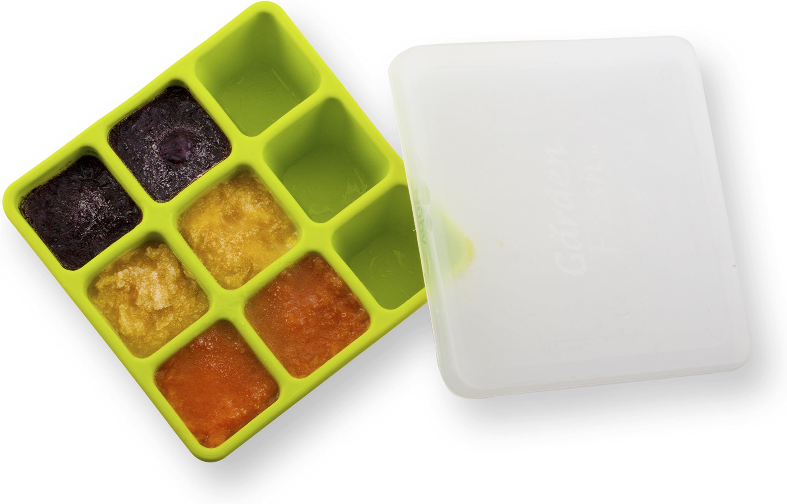 Nuby Garden Fresh Freezer Tray with Lid, Colors May Vary