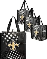 Vista 4 de FOCO - Bolsas de compras reutilizables con logotipo del equipo de la NFL unisex adulto, paquete de cuatro